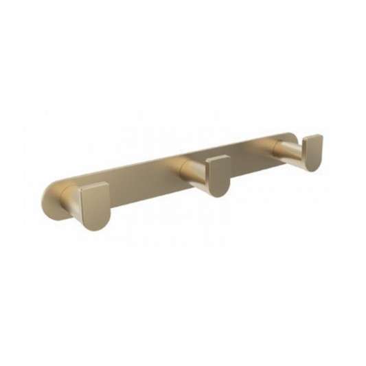Percha triple oro cepillado Practic CAP003-02/OC