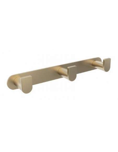 Percha triple oro cepillado Practic CAP003-02/OC