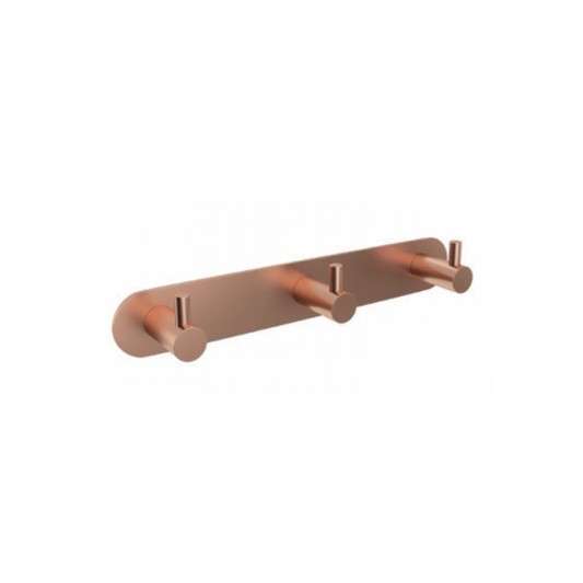 Percha triple oro rosa cepillado Essential CAE001-02/ORC