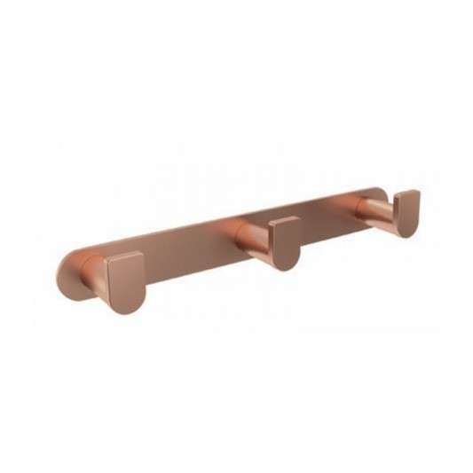 Percha triple oro rosa cepillado Practic CAP003-02/ORC