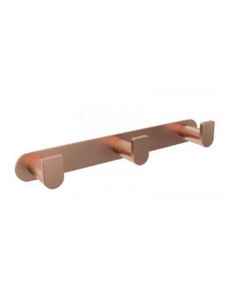 Percha triple oro rosa cepillado Practic CAP003-02/ORC