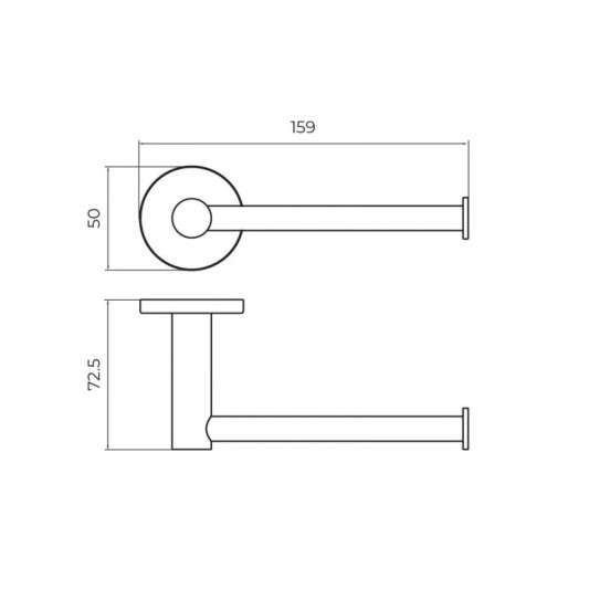 Portarrollos black gun metal Essential CAE001-08/BGM 2