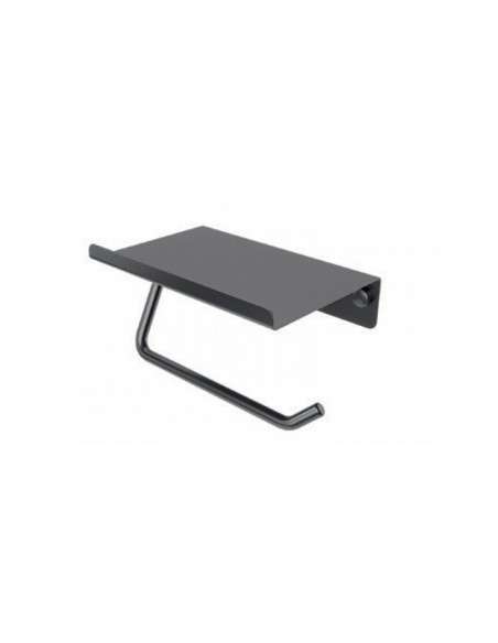Portarrollos con repisa black gun metal Essential CAE001-09/BGM