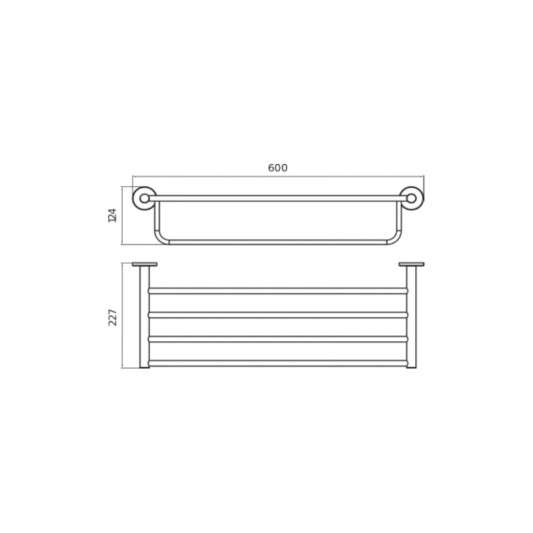 Toallero múltiple cromo Essential CAE001-05 2