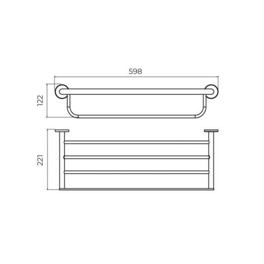 Toallero múltiple cromo Practic CAP003-05 2