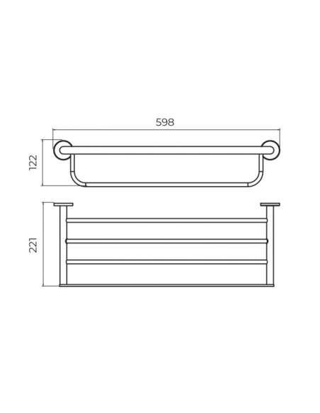 Toallero múltiple cromo Practic CAP003-05