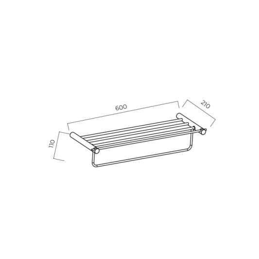 Toallero múltiple cromo Time CAT004-05 2