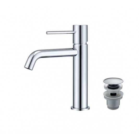 Pack Grifo de lavabo Monza + Válvula click-clack de Imex Cromo