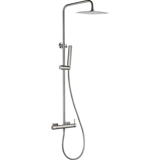 CONJUNTO DUCHA MONOMANDO TOSCANA NÍQUEL CEPILLADO