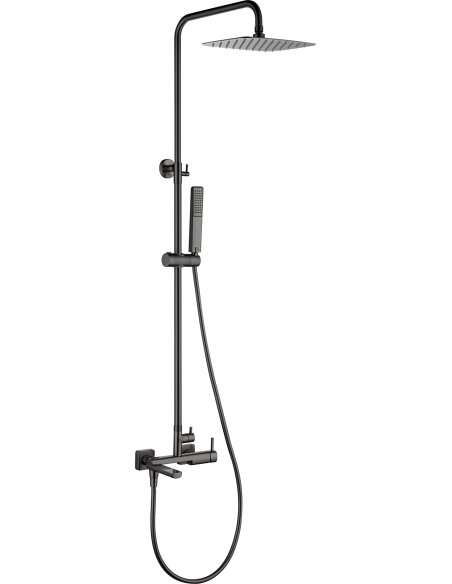 CONJUNTO BAÑERA MONOMANDO TOSCANA BLACK GUN METAL