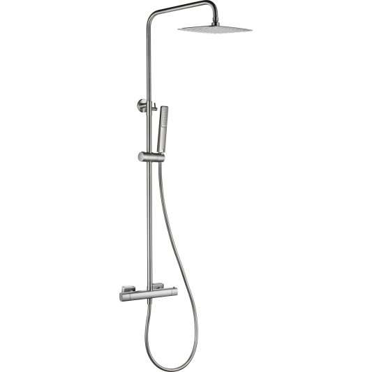 CONJUNTO DUCHA TERMOSTÁTICO TOSCANA NÍQUEL CEPILLADO