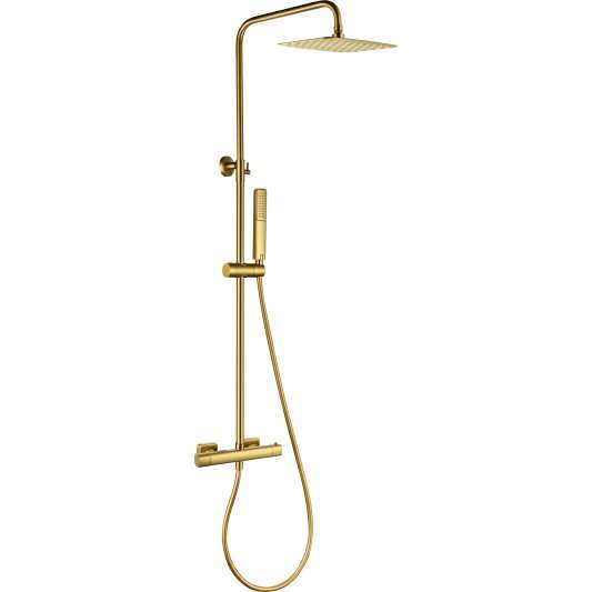 CONJUNTO DUCHA TERMOSTÁTICO TOSCANA ORO CEPILLADO