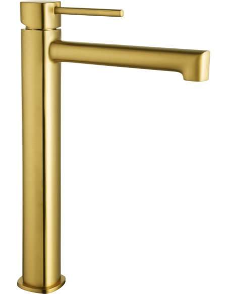 MONOMANDO LAVABO ALTO TOSCANA ORO CEPILLADO
