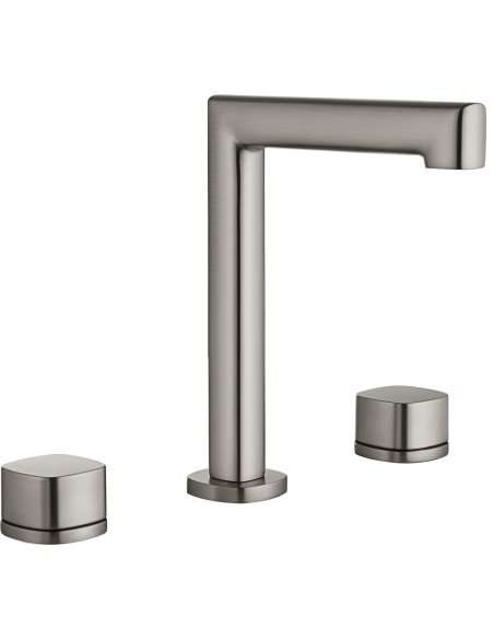 LAVABO BIMANDO SOBRENCIMERA CAÑO BAJO TOSCANA NÍQUEL CEPILLADO