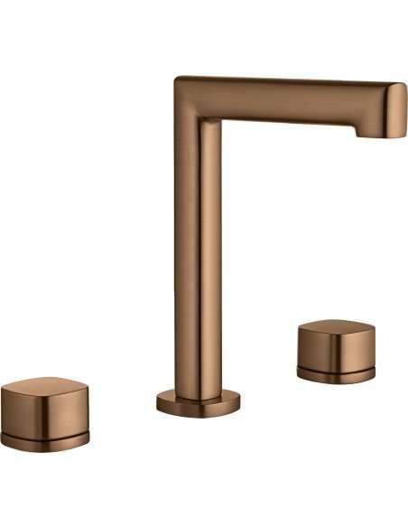 LAVABO BIMANDO SOBRENCIMERA CAÑO BAJO TOSCANA ORO ROSA CEPILLADO