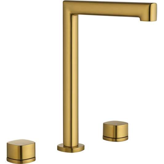LAVABO BIMANDO SOBRENCIMERA CAÑO ALTO TOSCANA ORO CEPILLADO BAT064/OC