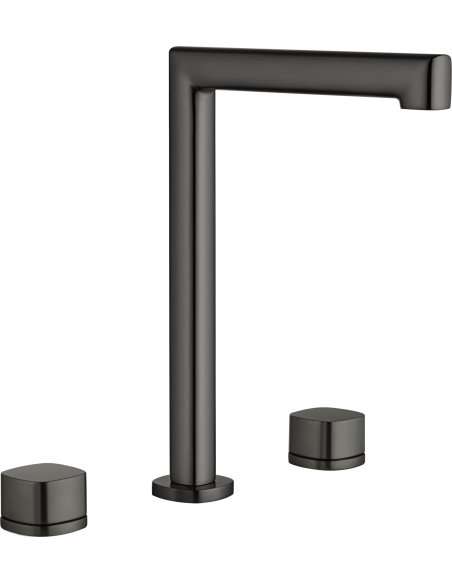 LAVABO BIMANDO SOBRENCIMERA CAÑO ALTO TOSCANA BLACK GUN METAL BAT064/BGM