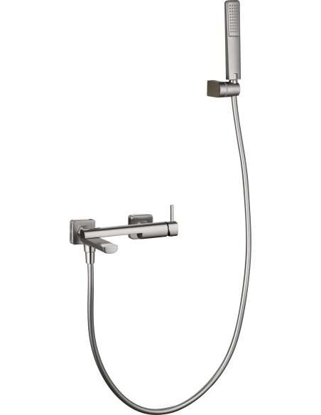 KIT BAÑO/DUCHA MONOMANDO TOSCANA NÍQUEL CEPILLADO BDT064-4NQ