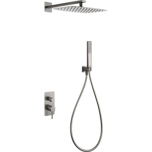 CONJUNTO DUCHA MONOMANDO EMPOTRADO TOSCANA NÍQUEL CEPILLADO GPT064/NQ