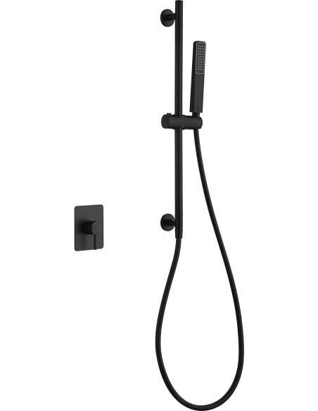 SET MONOMANDO EMPOTRADO 1 VÍA TOSCANA CON MANGO NEGRO MATE SMT064/NG