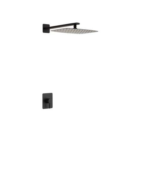 SET MONOMANDO EMPOTRADO 1 VÍA TOSCANA CON ROCIADOR NEGRO MATE SRT064/NG