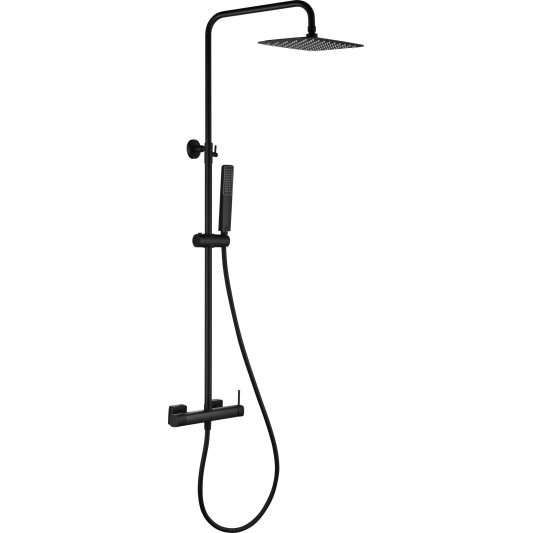 CONJUNTO DUCHA MONOMANDO FIRENZE NEGRO MATE BDF065/NG