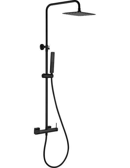 CONJUNTO DUCHA MONOMANDO FIRENZE NEGRO MATE BDF065/NG