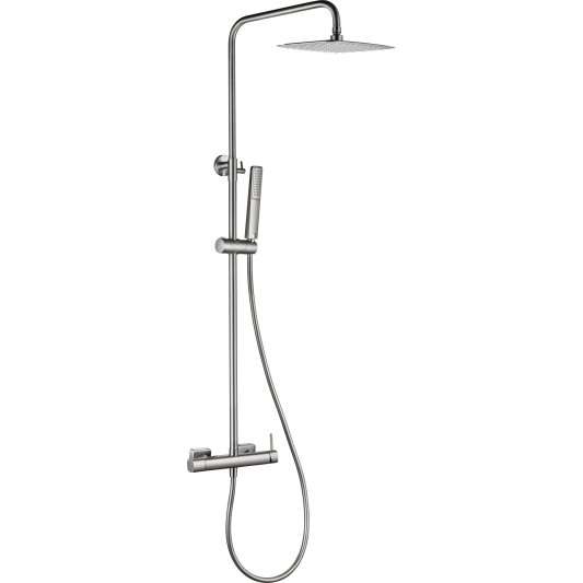 CONJUNTO DUCHA MONOMANDO FIRENZE NÍQUEL CEPILLADO BDF065/NQ