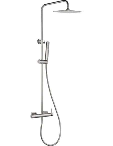 CONJUNTO DUCHA MONOMANDO FIRENZE NÍQUEL CEPILLADO BDF065/NQ
