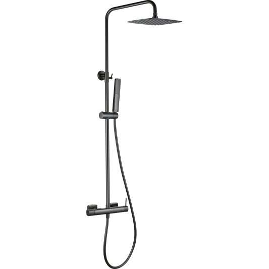 CONJUNTO DUCHA MONOMANDO FIRENZE BLACK GUN METAL BDF065/BGM