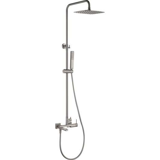 CONJUNTO BAÑERA MONOMANDO FIRENZE NÍQUEL CEPILLADO BBDF065-B/NQ