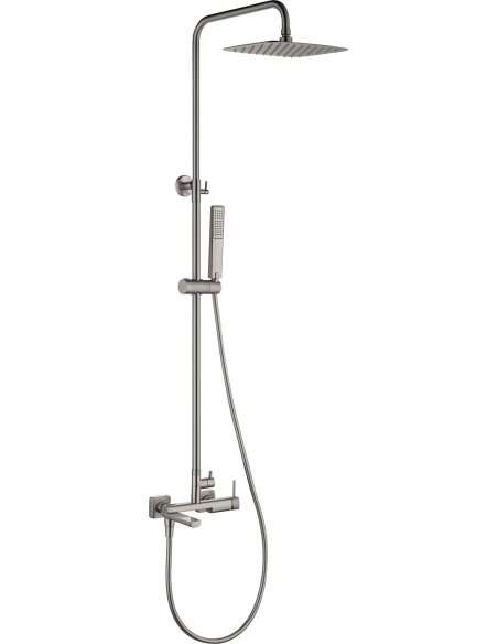 CONJUNTO BAÑERA MONOMANDO FIRENZE NÍQUEL CEPILLADO BBDF065-B/NQ