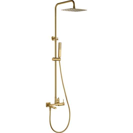 CONJUNTO BAÑERA MONOMANDO FIRENZE ORO CEPILLADO BDF065-B/OC