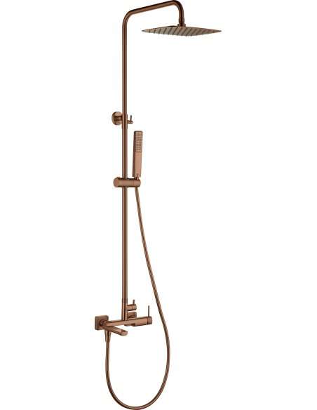 CONJUNTO BAÑERA MONOMANDO FIRENZE ORO ROSA CEPILLADO BDF065-B/ORC