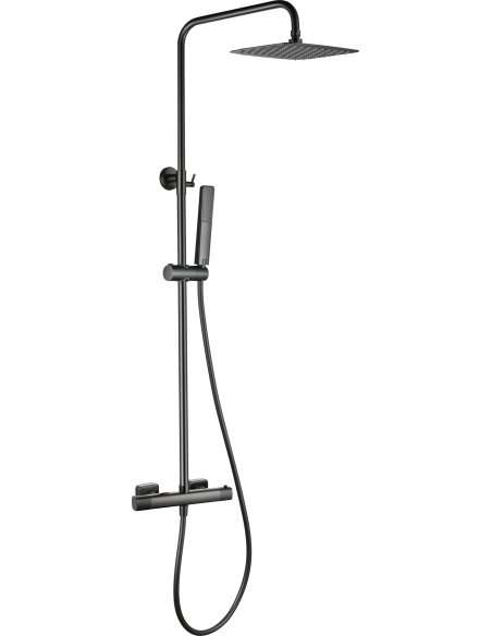 CONJUNTO DUCHA TERMOSTÁTICO FIRENZE BLACK GUN METAL BTF065/BGM