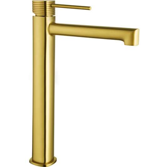 MONOMANDO LAVABO ALTO FIRENZE ORO CEPILLADO BDF065-3OC