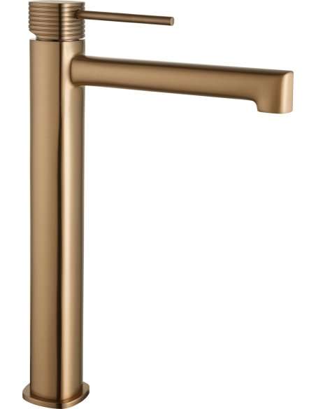 MONOMANDO LAVABO ALTO FIRENZE ORO ROSA CEPILLADO BDF065-3ORC