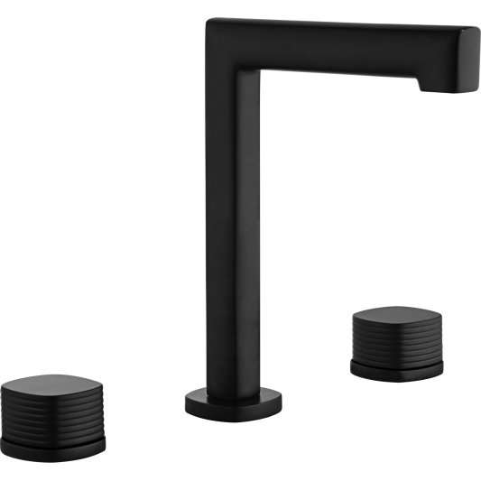 LAVABO BIMANDO SOBRENCIMERA CAÑO BAJO FIRENZE NEGRO MATE BBF065/NG
