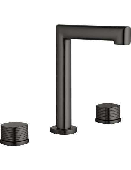 LAVABO BIMANDO SOBRENCIMERA CAÑO BAJO FIRENZE BLACK GUN METAL BBF065/BGM