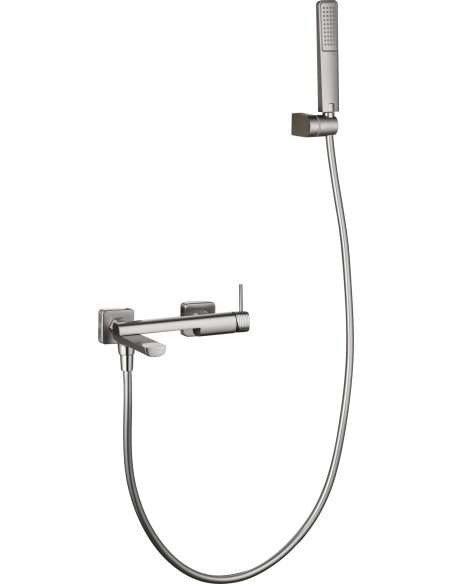 KIT BAÑO/DUCHA MONOMANDO FIRENZE NÍQUEL CEPILLADO BDF065-4NQ