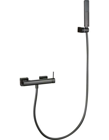 KIT DUCHA MONOMANDO FIRENZE BLACK GUN METAL BDF065-5BGM