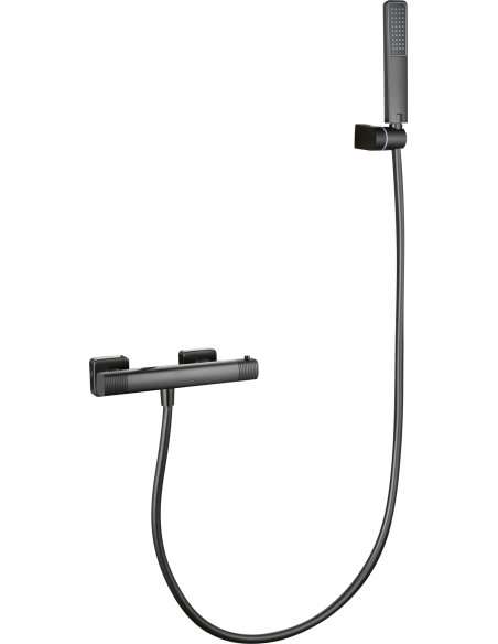 KIT DUCHA TERMOSTÁTICO FIRENZE BLACK GUN METAL BTF065-5BGM