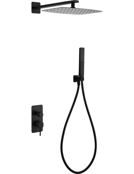 CONJUNTO DUCHA MONOMANDO EMPOTRADO FIRENZE NEGRO MATE GPF065/NG