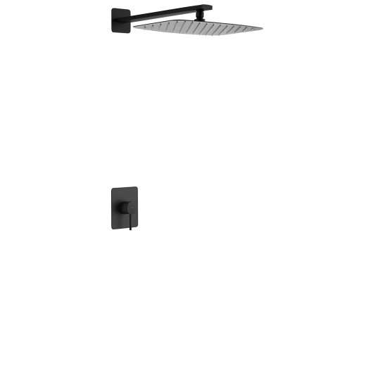 SET MONOMANDO EMPOTRADO 1 VÍA FIRENZE CON ROCIADOR NEGRO MATE SRF065/NG