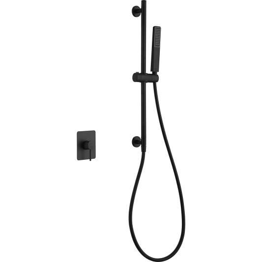 SET MONOMANDO EMPOTRADO 1 VÍA FIRENZE CON MANGO NEGRO MATE SMF065/NG