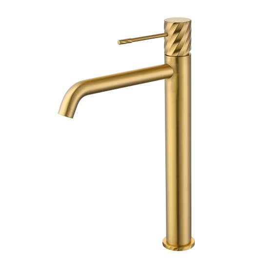 MONOMANDO LAVABO ALTO BLESS ORO CEPILLADO BDB063-3OC
