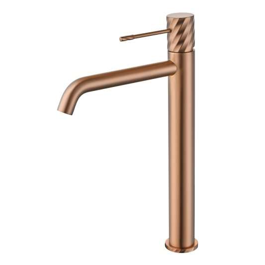 MONOMANDO LAVABO ALTO BLESS ORO ROSA CEPILLADO BDB063-3ORC