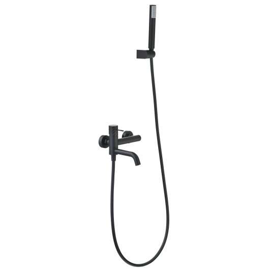 KIT BAÑO/DUCHA MONOMANDO BLESS NEGRO MATE BDB063-4NG