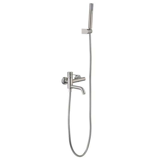 KIT BAÑO/DUCHA MONOMANDO BLESS NÍQUEL CEPILLADO BDB063-4NQ