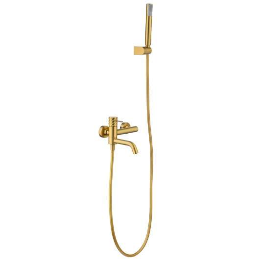 KIT BAÑO/DUCHA MONOMANDO BLESS ORO CEPILLADO BDB063-4OC